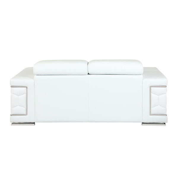 Orren Ellis Aiesrom Luxury Top Grain Italian Leather 2 Piece Living